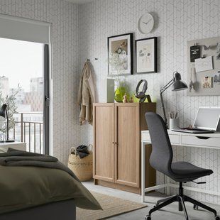 IKEA Книжный шкаф с дверцами BILLY / OXBERG, 594.832.75 59483275 фото