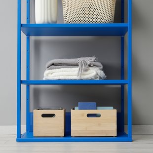 IKEA PLATSA (ІKEA ПЛАСТИНЫ), Відкрита книжкова шафа, синя, 60x40x120 см, 305.597.32 30559732 фото