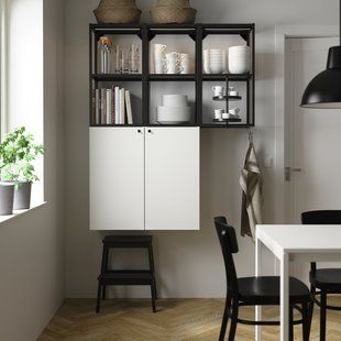 IKEA Книжный шкаф, антрацит/белый ENHET, 793.314.55 79331455 фото
