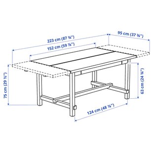 IKEA NORDVIKEN/NORDVIKEN (ІKEA НОРДВИКЕН/НОРДВИКЕН), Стіл і 6 стільців, 993.998.78 99399878 фото