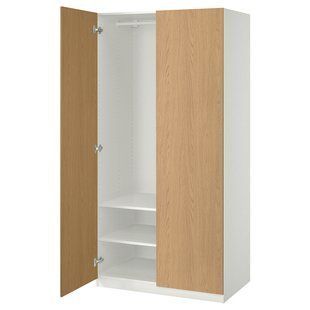IKEA Гардероб комбінований, білий/іміт. дуб PAX / STORKLINTA, 595.625.93 59562593 фото