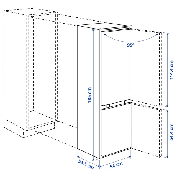 IKEA Холодильник/морозильник, встроенный IKEA 500 TINAD, 005.728.72 00572872 фото