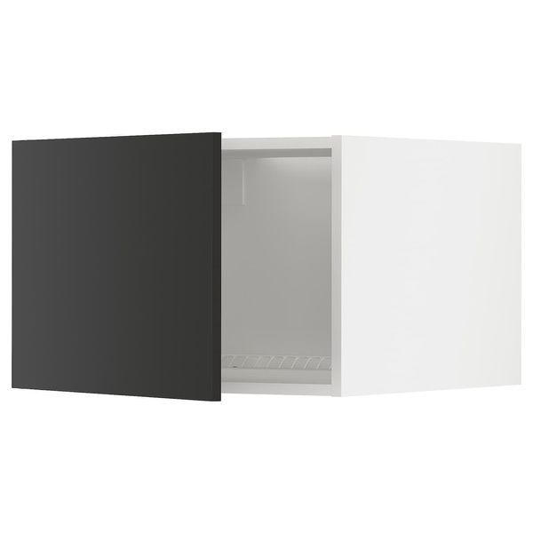 IKEA Надбудова для холодильника/морозильника, білий/Nickebo матовий антрацит METOD, 594.978.52 59497852 фото