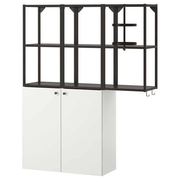 IKEA Книжкова шафа, антрацит/білий ENHET, 793.314.55 79331455 фото
