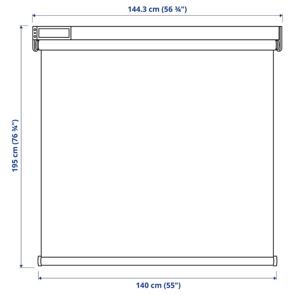 IKEA FYRTUR (ІKEA ФИРТУР), Жалюзі Blackout, smart бездротові/на батарейках сірі, 140x195 см, 304.081.87 30408187 фото