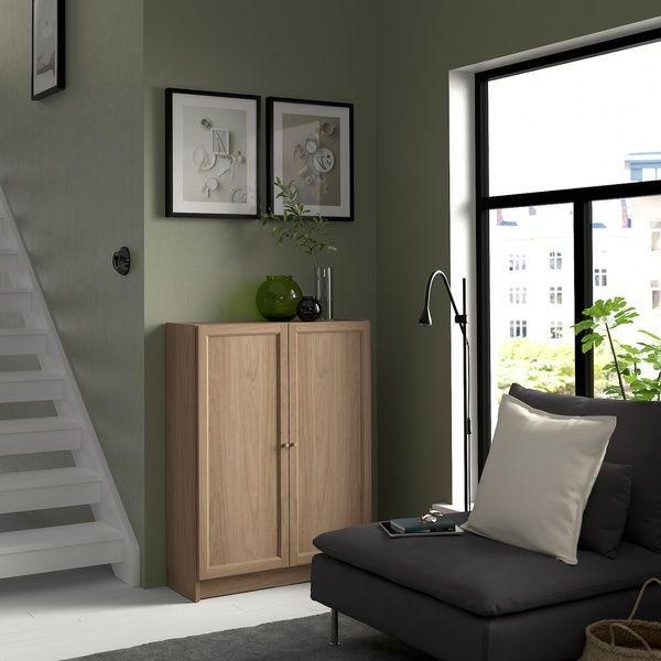 IKEA Книжный шкаф с дверцами BILLY / OXBERG, 594.832.75 59483275 фото