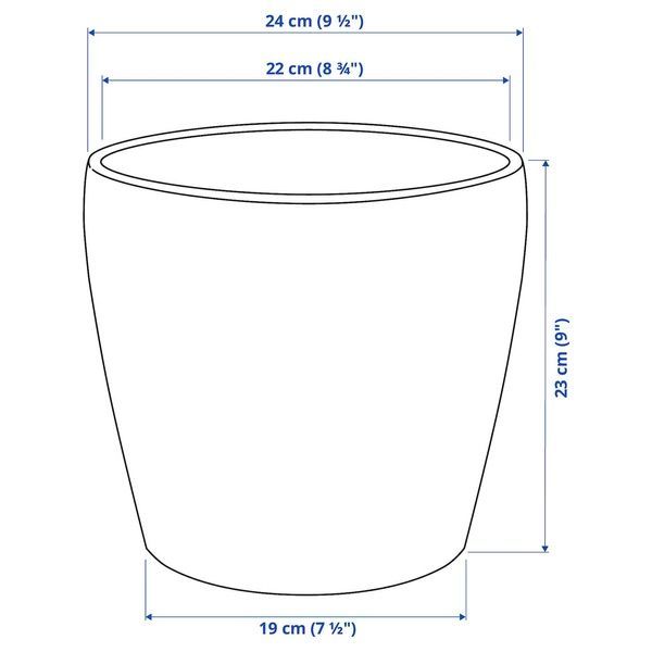 IKEA Крышка для цветочного горшка, темно-серая PERSILLADE, 903.467.66 90346766 фото