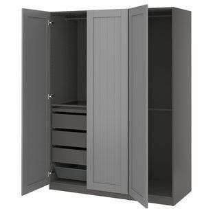 IKEA Гардероб комбінований, темно-сірий/сірий PAX / GULLABERG, 395.635.55 39563555 фото