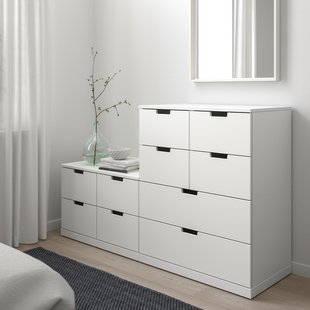 IKEA Комод NORDLI (ИКЕА НОРДЛИ), Комод 10 ящиков, белый, 292.480.10 29248010 фото