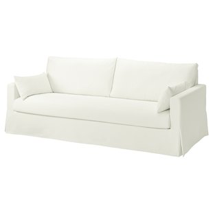 IKEA HYLTARP (ІKEA ХИЛТАРП), Чохол на 3-місний диван, білий Халларп, 305.473.05 30547305 фото