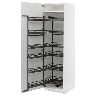 IKEA Висока шафа з висувною коморою, білий/Voxtorp глянець/білий METOD, 094.720.43 09472043 фото