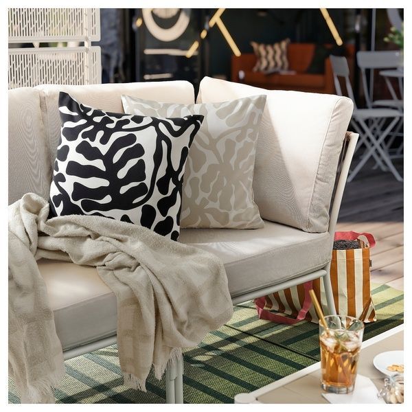 IKEA Плед, картатий, бежевий/вуличний для внутрішнього використання GR&Ouml;NKNAVEL, 805.922.82 80592282 фото