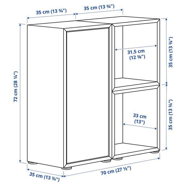 IKEA Комбінація шафа на ніжках темно-сіра EKET, 194.944.69 19494469 фото