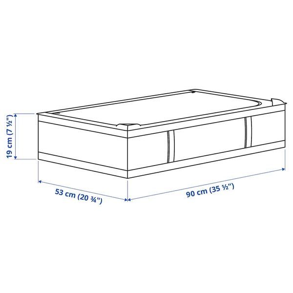 IKEA Ящик для одягу/постільної білизни, темно-сірий SKUBB, 505.910.62 50591062 фото