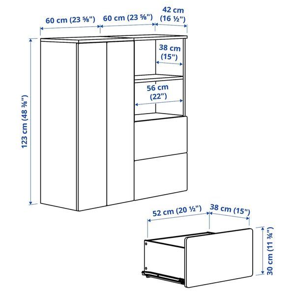 IKEA Книжкова шафа, білий/бузковий SM&Aring;STAD / PLATSA, 595.482.29 59548229 фото