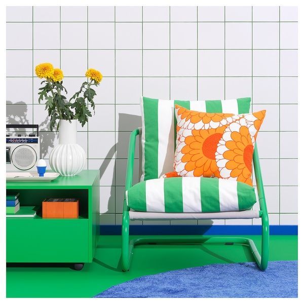IKEA Крісло Radbyn білий/зелений &Ouml;NNESTAD, 095.544.68 09554468 фото