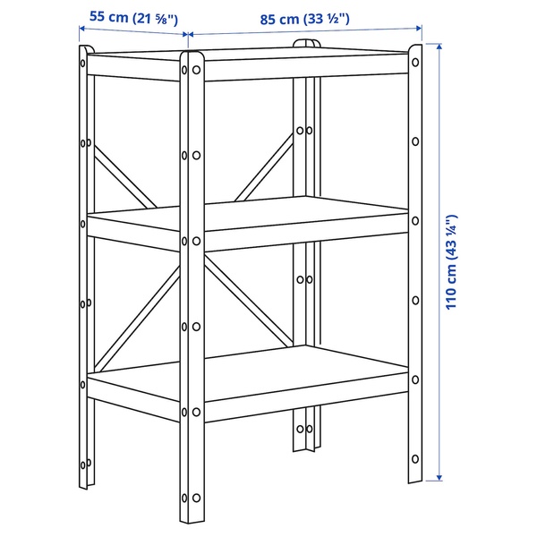 IKEA BROR (ИКЕА BROR), Книжный шкаф, черный, 85x55x110 см, 392.726.55 39272655 фото