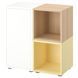 IKEA Комбінація шаф з ніжками, білий/дуб морений, блідо-жовтий ефект EKET, 895.493.88 89549388 фото 2