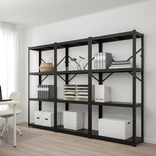 IKEA BROR (ИКЕА BROR), Книжный шкаф, черный, 254x40x190 см, 594.717.53 59471753 фото