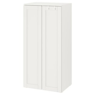 IKEA SMASTAD/PLATSA (ІKEA СМАСТАД), Гардероб, білий/білий каркас, 60x42x123 см, 793.903.36 79390336 фото