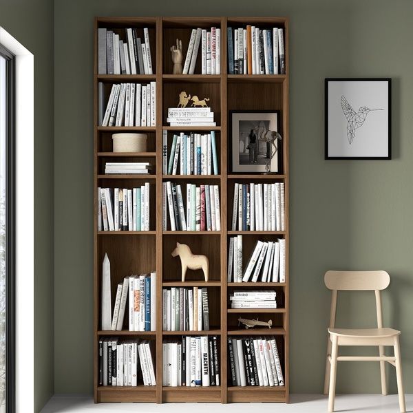 IKEA Комбинация полок с надставками, коричневый орех BILLY, 294.833.90 29483390 фото