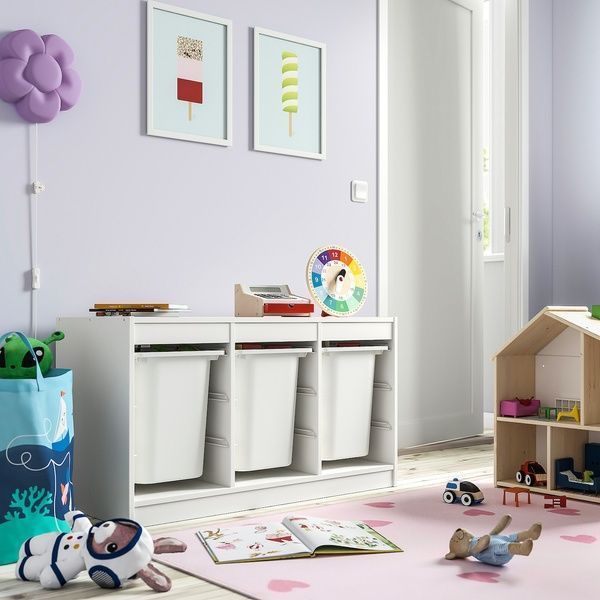IKEA Стелаж з контейнерами, білий/білий TROFAST, 595.747.32 59574732 фото
