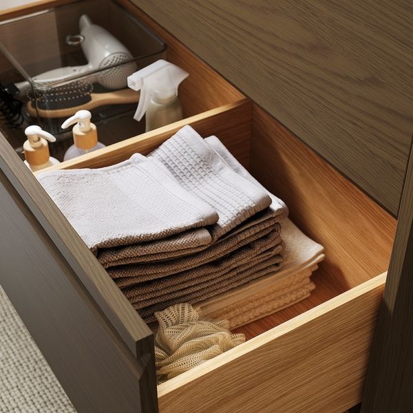 IKEA Умывальник с ящиками/мойкой/смесителем, имитация коричневого цвета. имитация дуба/серого камня &Auml;NGSJ&Ouml;N / BACKSJ&Ouml;N, 295.216.03 29521603 фото