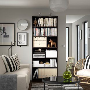 IKEA Книжный шкаф, имитация темно-коричневого цвета. дуб BILLY, 804.927.82 80492782 фото