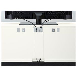 IKEA Тумба под ТВ с ящиками, Лаппвикен/Синдвик белое прозрачное стекло BEST&Aring;, 491.941.05 49194105 фото