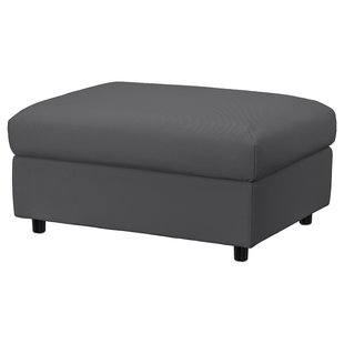 IKEA VIMLE (ІKEA ВИМЛЕ), Чохол для табурета з ящиком, Халларп сірий, 704.961.63 70496163 фото