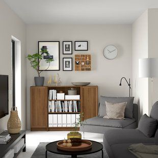 IKEA Стелаж комбінований з дверцятами, коричневий горіх BILLY / OXBERG, 594.835.91 59483591 фото