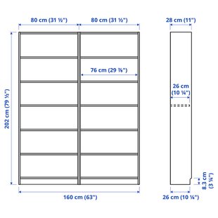 IKEA Стеллаж BILLY (ИКЕА БИЛЛИ), Стеллаж, дубовый шпон, 790.178.37 79017837 фото