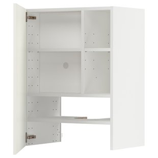 IKEA METOD (ИКЕА МЕТОДЫ), Карнизный шкаф с полкой/дверью, белый/Хавсторп бежевый, 60x80 см, 695.044.56 69504456 фото