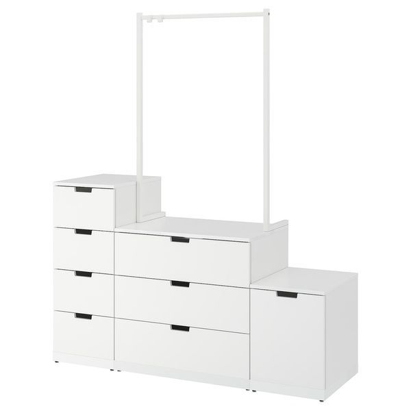 IKEA NORDLI (ИКЕА NORDLI), Комод с 8 ящиками, белый, 160x191 см, 792.953.77 79295377 фото