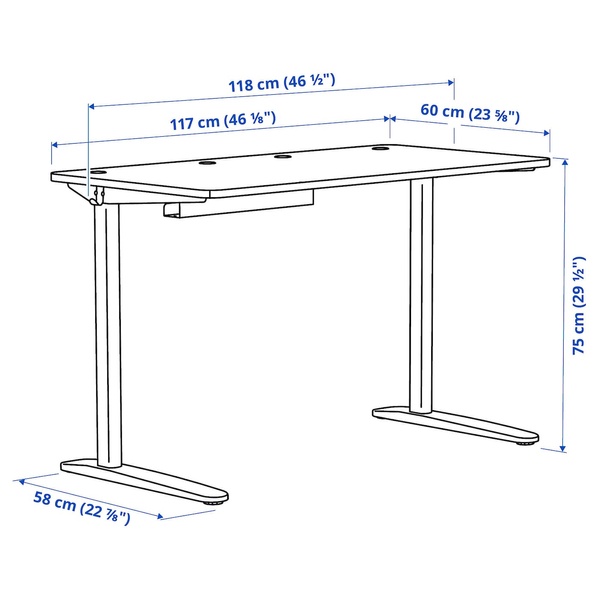 IKEA Письмовий стіл, білий RELATERA, 295.528.64 29552864 фото