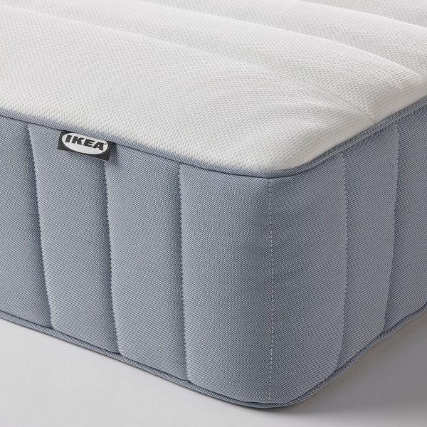IKEA Ліжко Continental, фірма Valev&aring;g/середня твердість/світло-синій темно-сірий LYNG&Ouml;R, 795.518.76 79551876 фото