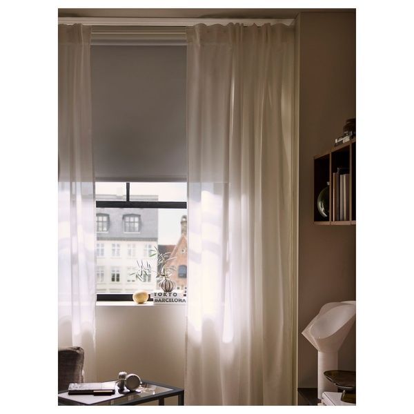 IKEA Рулонные шторы Blackout, бело-желтый/полосатый FRIDANS, 805.956.95 80595695 фото