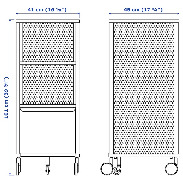 IKEA BEKANT (ІKEA БЕКАНТ), Шафа з розумним замком, сітка чорна, 41х101 см, 792.868.96 79286896 фото