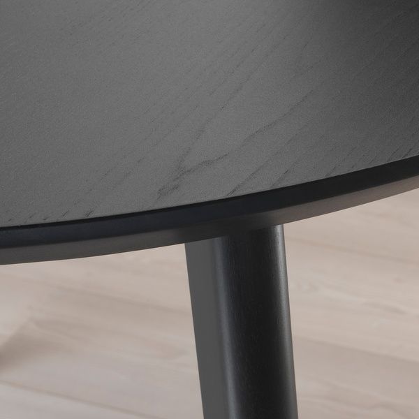 IKEA Стол и 4 стула, черный/черный ротанг LISABO / &Auml;LVSTA, 795.686.07 79568607 фото