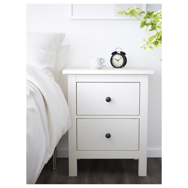 IKEA Тумба приліжкова HEMNES (ІKEA ХЕМНЭС), Комод, 2 ящика, біла морилка, 802.426.27 80242627 фото