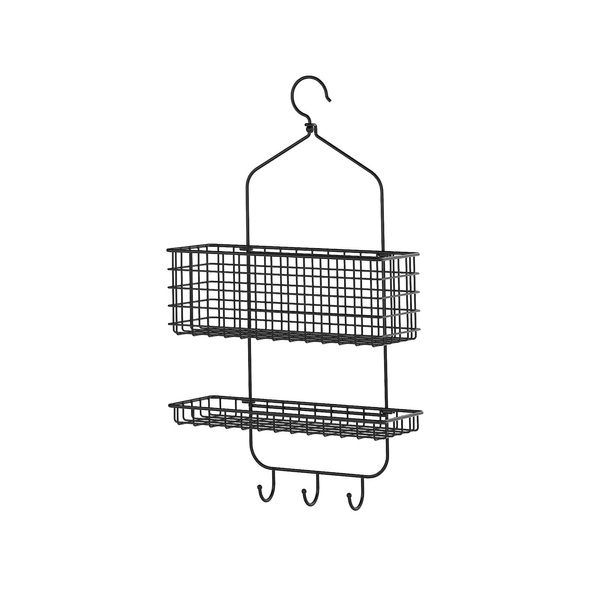 IKEA BLECKSJON (ІKEA БЛЕКСИОН), Душова стійка, 2 яруси, чорна, 31x56 см, 505.232.71 50523271 фото