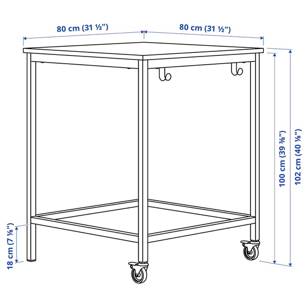 IKEA TROTTEN (ИКЕА ТРОТТЕН), Стол, бежевый/белый, 80 x 80 см, 894.369.75 89436975 фото