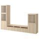 IKEA BEST&Aring; (ІKEA БЕСТО), Комбінація для зберігання ТВ/скляні дверцята, під вибілений дуб/прозоре скло під вибілений дуб Lappviken, 300x42x193 см, 094.063.88 09406388 фото 2