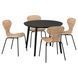 IKEA Стол и 4 стула, черный/черный ротанг LISABO / &Auml;LVSTA, 795.686.07 79568607 фото 1