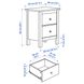 IKEA Тумба приліжкова HEMNES (ІKEA ХЕМНЭС), Комод, 2 ящика, біла морилка, 802.426.27 80242627 фото 6