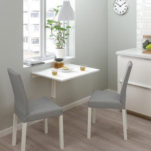 IKEA Стіл та 2 стільці білий/Кніса світло-сірий NORBERG / K&Auml;TTIL, 594.287.69 59428769 фото