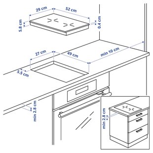 IKEA Індукційна плита ІКЕА 300 чорна VÄLBILDAD, 204.675.92 20467592 фото