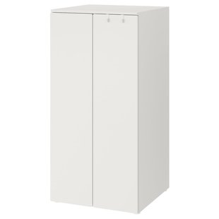 IKEA SMASTAD / PLATSA (ИКЕА СМАСТАД/ПЛАЦА), Гардероб, белый/белый, 60x57x123 см, 894.282.73 89428273 фото