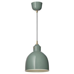 IKEA Світильник підвісний, сіро-зелений R&Ouml;DFLIK, 905.827.58 90582758 фото