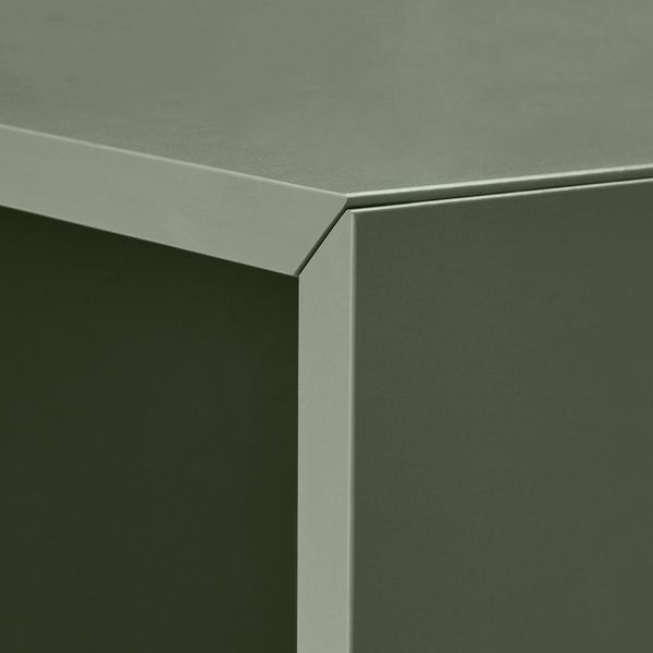 IKEA Комбинация навесного шкафа, серо-зеленый/темно-серый EKET, 295.213.68 29521368 фото